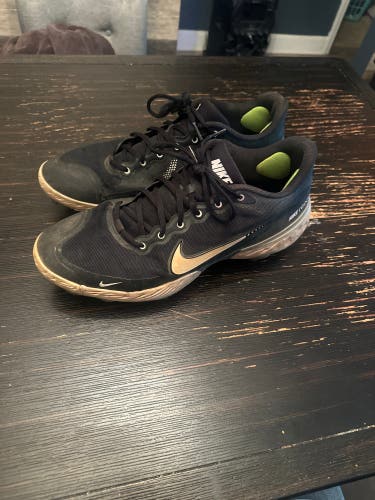 Men's Nike React Black Baseball Metal Cleats