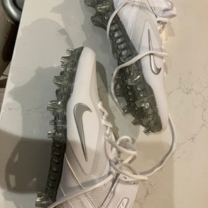 White New Size 7.0 (Women's 8.0) Youth Men's Nike High Top Molded Cleats