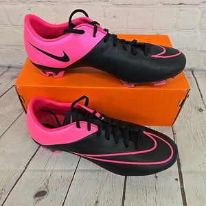 Nike Mercurial Veloce II Leather FG Men's Soccer Cleats Black Hyper Pink US 6