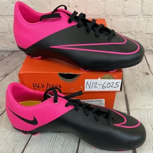 Nike JR Mercurial Victory V FG Soccer Cleats Colors Black Hyper Pink Size 2.5Y