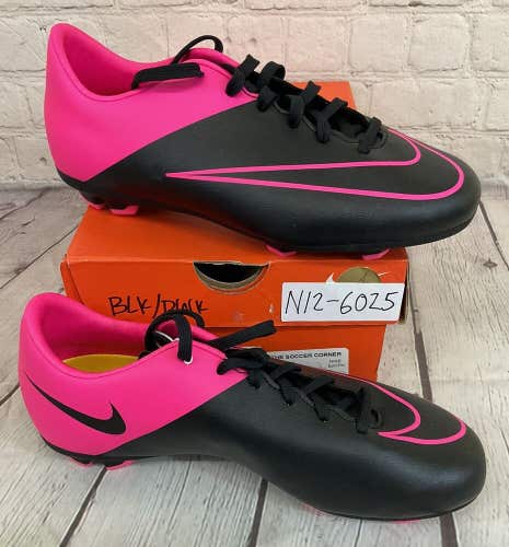 Nike JR Mercurial Victory V FG Soccer Cleats Colors Black Hyper Pink Size 2.5Y