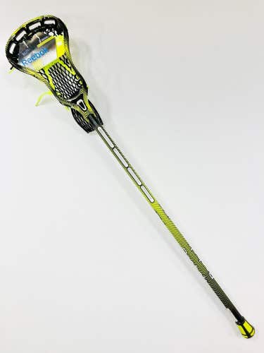 New Reebok 10K box stick shaft complete strung head yellow 5.0.5 lacrosse lax