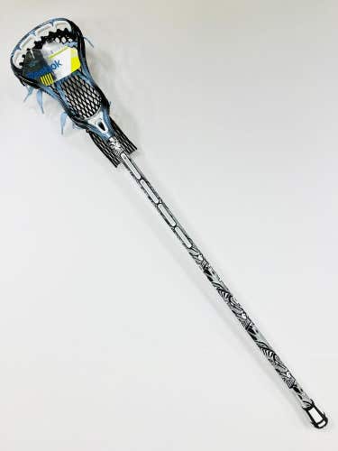 New Reebok 10K complete shaft with strung head stick gray blue 5.0.5 lacrosse