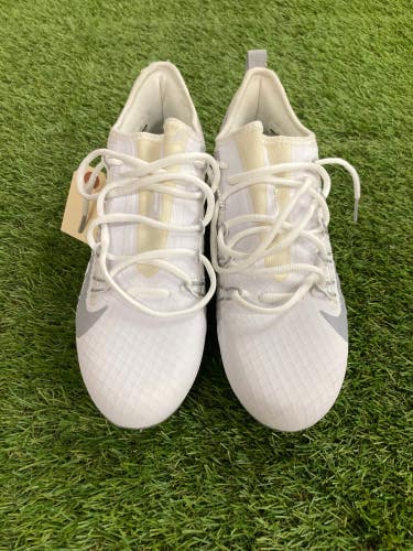 White New Size 9.5 Adult Men's Nike Alpha Huarache 7 Pro Lacrosse Cleats