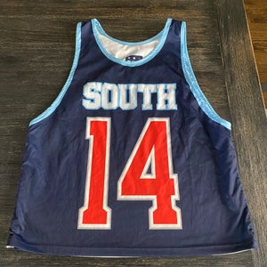 Team South Reversible White/Blue Used Large/Extra Large Men's Game Jersey