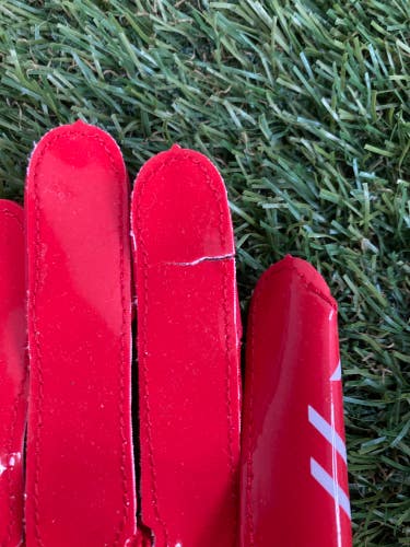 New Nike Vapor Jet 7.0 Red/White Football Gloves Size Small