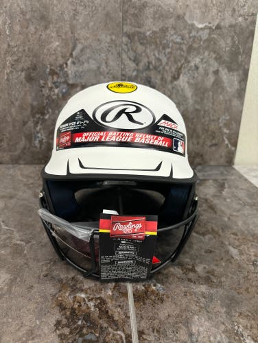 Rawlings MACH Senior Softball Helmet White/Black