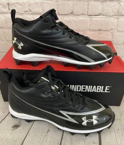 Under Armour 1208545-001 Hammer III Men's Football Cleats Black US Size 9.5