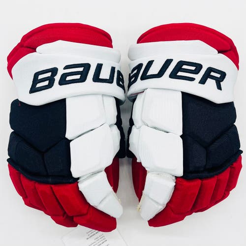 New Winnipeg Jets Heritage Classic Bauer Supreme Ultrasonic Hockey Gloves-14"-Single Layer Palms