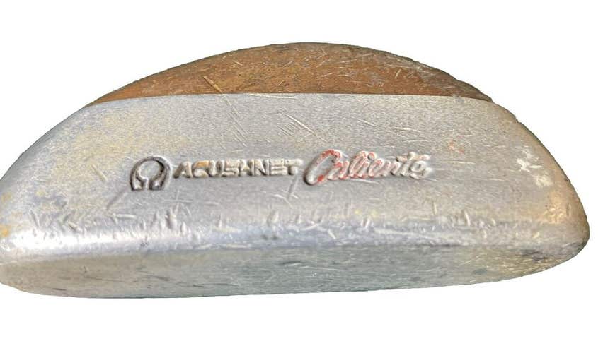 Acushnet Caliente Mallet Putter Fluted Steel 35" Vintage Leather Pistol Grip RH