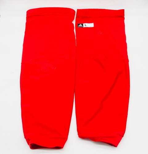 NHL Pro Stock Adidas Practice Socks-Large-Red
