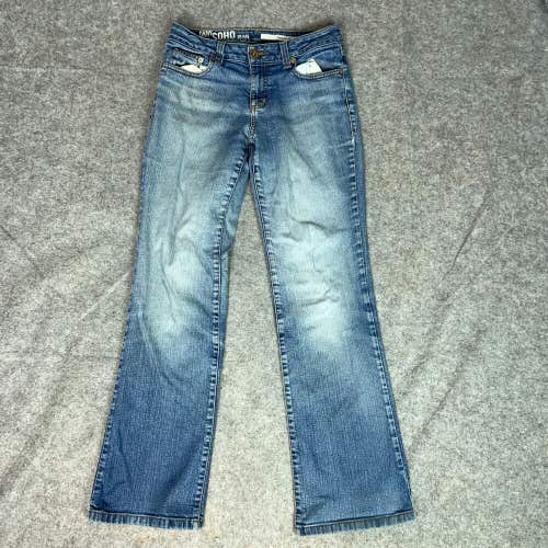 DKNY Womens Jeans 8 Blue Denim Bootcut Mid Rise Light Wash Casual Soho Western