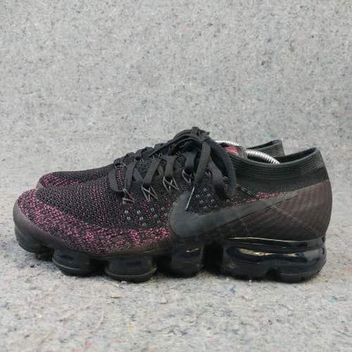 Nike Air Vapor Max Flyknit Womens 9 Running Shoes Low Black Vintage Wine Purple