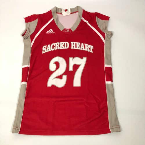 Sacred Heart Pioneers Womens Jersey Small Red Adidas Basketball #27 Sleeveless