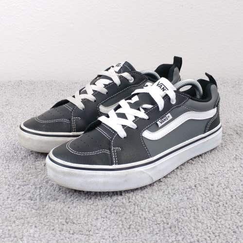 Vans Filmore Boys 6Y Shoes Skate Sneakers Black Gray Low Top Lace Up