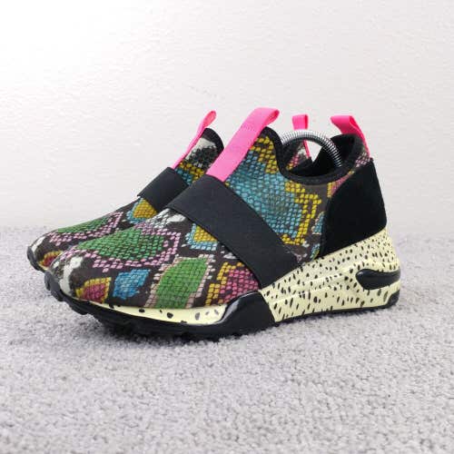 Steve Madden Cliff Womens 8.5 Slip On Shoes Rainbow Animal Snake Print Sneakers