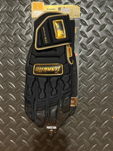 Franklin CFX PRT Protective Batting Gloves Black Gold - Adult L | Brand New!