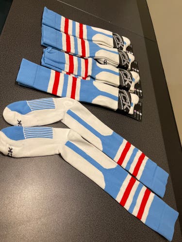 TCK Custom Stirrup Socks, Baby Blue 5 Pairs