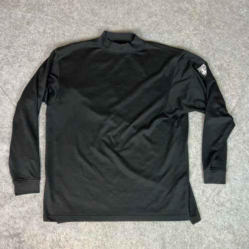 Foot Joy Mens Sweater Extra Large Black White Logo Base Layer Mock Golf Sports