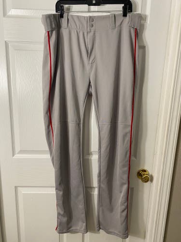 Alleson Athletic Gray / Red Baseball pants / 2XL Adult