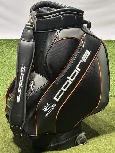Cobra Custom Fitting Wheeled Oversize 5-Way Divider Golf Bag Super RARE!