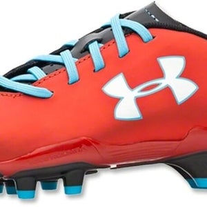 Under Armour Blur Flash III FG JR Youth Soccer Cleats Red Black Pirate Blue 4.5Y