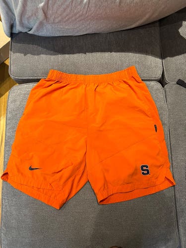RARE TEAM ISSUED Syracuse Lacrosse Practice Orange Men's Nike Shorts