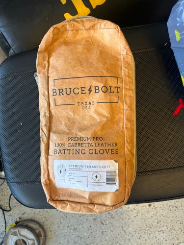 *NEW* Bruce Bolt Long Cuff Batting Gloves Sz:L