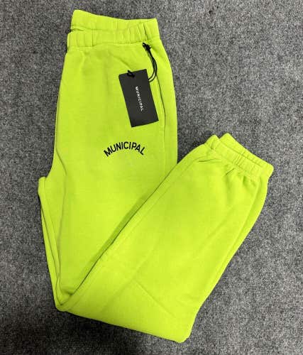 Municipal Sport Utility Women’s Varsity Sweatpant Lime Size Small NWTs MSRP $78