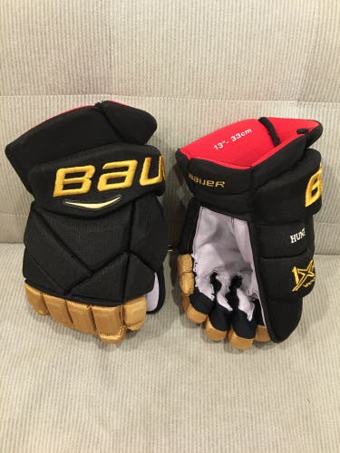 Vegas Golden Knights Bauer Vapor 1X Pro Stock Hockey Gloves Black 13”