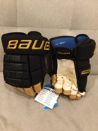 PATRICK KANE Bauer Pro Stock Hockey Gloves Black 14” Vegas Golden Knights