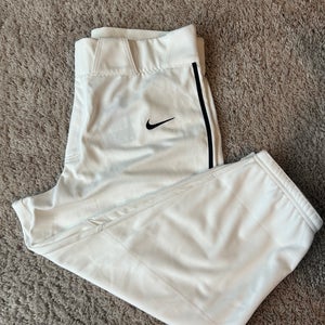 White w/ Black Piping New Large Adult Men's Nike Game Pants