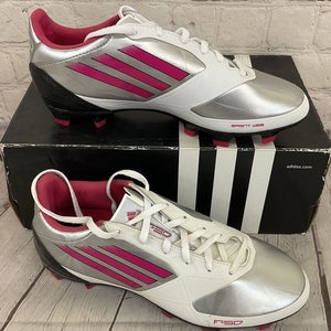 Adidas V21211 F30 TRX FG Women's Soccer Cleats Metallic Silver Pink Black US 5