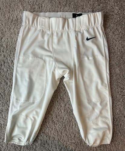 White New Large Adult Men's Nike Game Pants