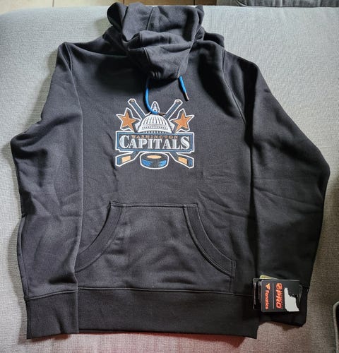 Washington Capitals Pullover Hoodie '22-'23 Special Edition Authentic Pro Black Size Medium NWT