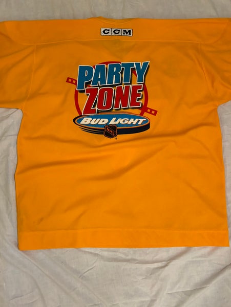 CCM Airknit Pittsburgh Penguins Party Zone by Bud Light Vintage Hockey Jersey XL