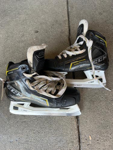 Used Senior CCM Super Tacks 9370 Hockey Goalie Skates Regular Width Size 4.5