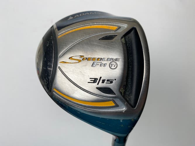 Adams Speedline F11 Stainless Steel 3 Fairway Wood 15* Dymatch 2.0 M4 Stiff RH