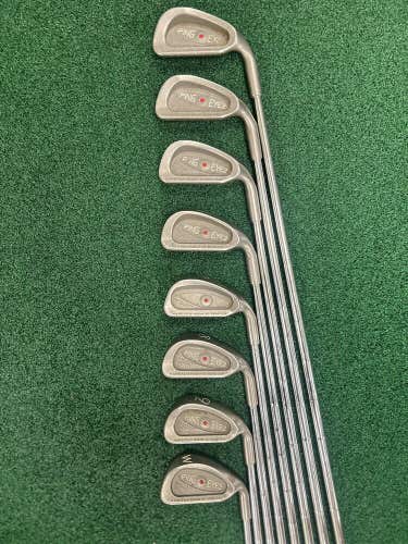 PING Eye 2+ Red Dot Golf Iron Set Men's Right Hand 3-PW KT-M Steel Shafts