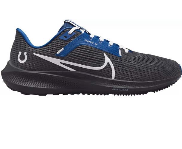 NFL x Air Zoom Nike Pegasus 40 Indianapolis Colts Sneakers Grey Shoes Mens 9.5
