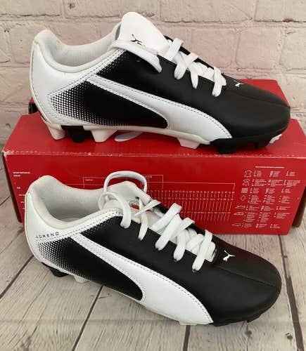 Puma 103419 01 Adreno FG JR Youth Soccer Cleats Black White US Size 3.5 UK 2.5