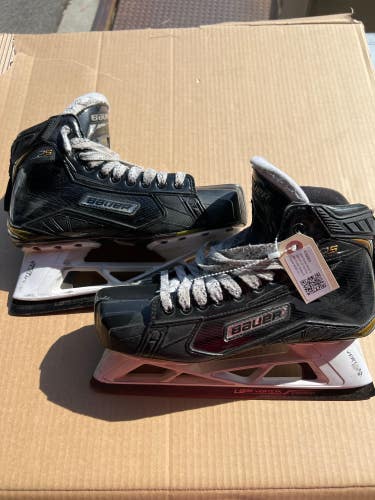 Used Senior Bauer Supreme 2S Pro Hockey Goalie Skates Regular Width 10