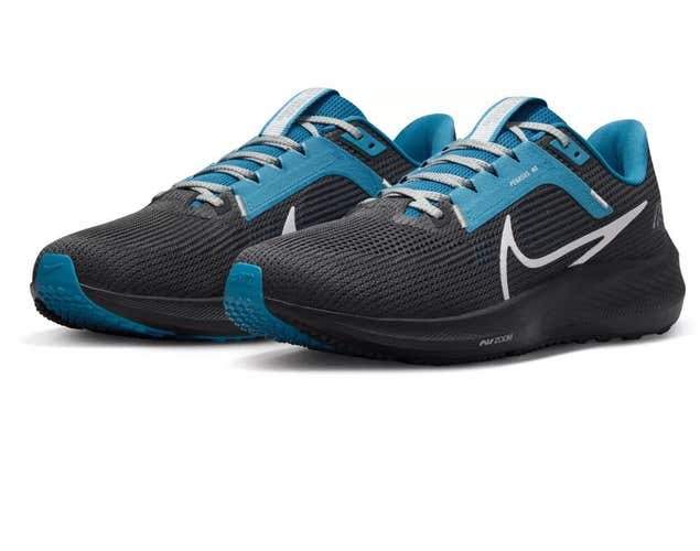 Size 10.5 - Nike Air Zoom Pegasus 40 Carolina Panthers DZ6016 001 Anthracite