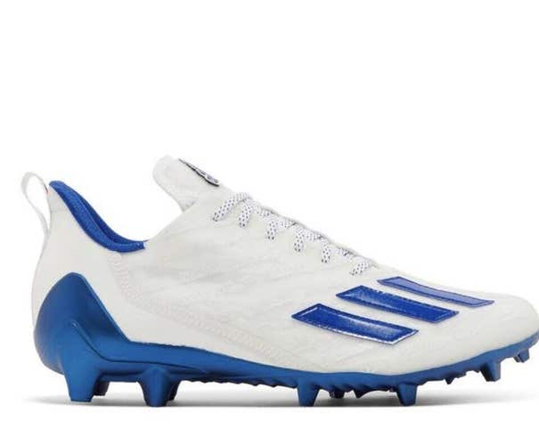 Adidas Adizero 12.0 Football Cleats Size 9 White/Royal Blue GX7894 New in Box!!