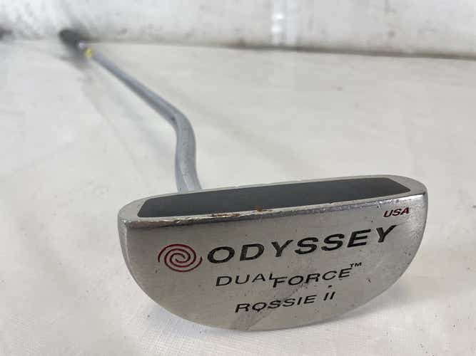 Used Odyssey Dual Force Rossie Ii Mallet Golf Putter Lh 34"