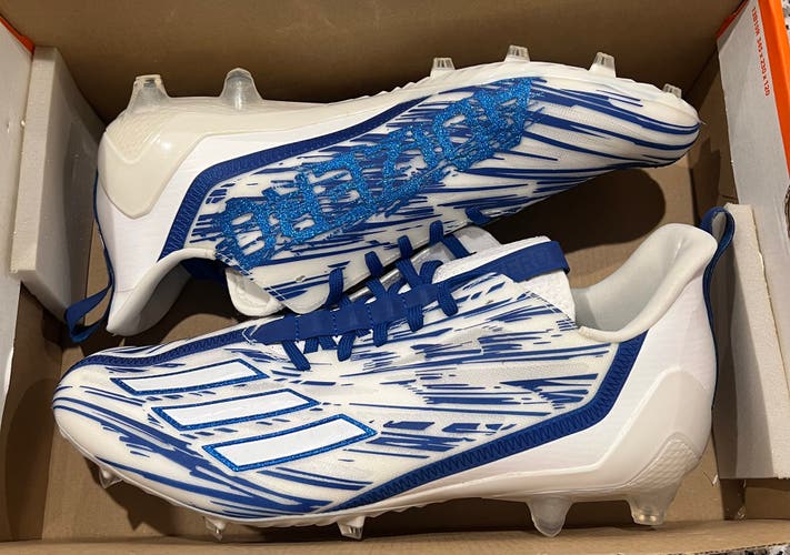 Size 11.5 Adidas Adizero 12.0 Football Cleats Blue/White GW5059 New