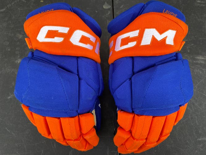 CCM JetSpeed FT1 Pro Stock Hockey Gloves 14" Royal Blue Oilers 2348