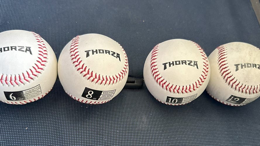 Thorza Weighted Baseballs for Throwing - Help Increase Pitch Velocity - Set of 4