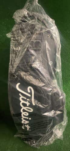 Titleist Cart 14 Black Golf Bag Single Strap Patron Logo Mint Condition Wrapped