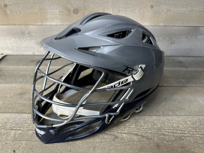 Cascade R Lacrosse Helmet Matte Silver Chrome Face Shield One Size Fit Most